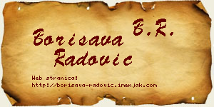 Borisava Radović vizit kartica